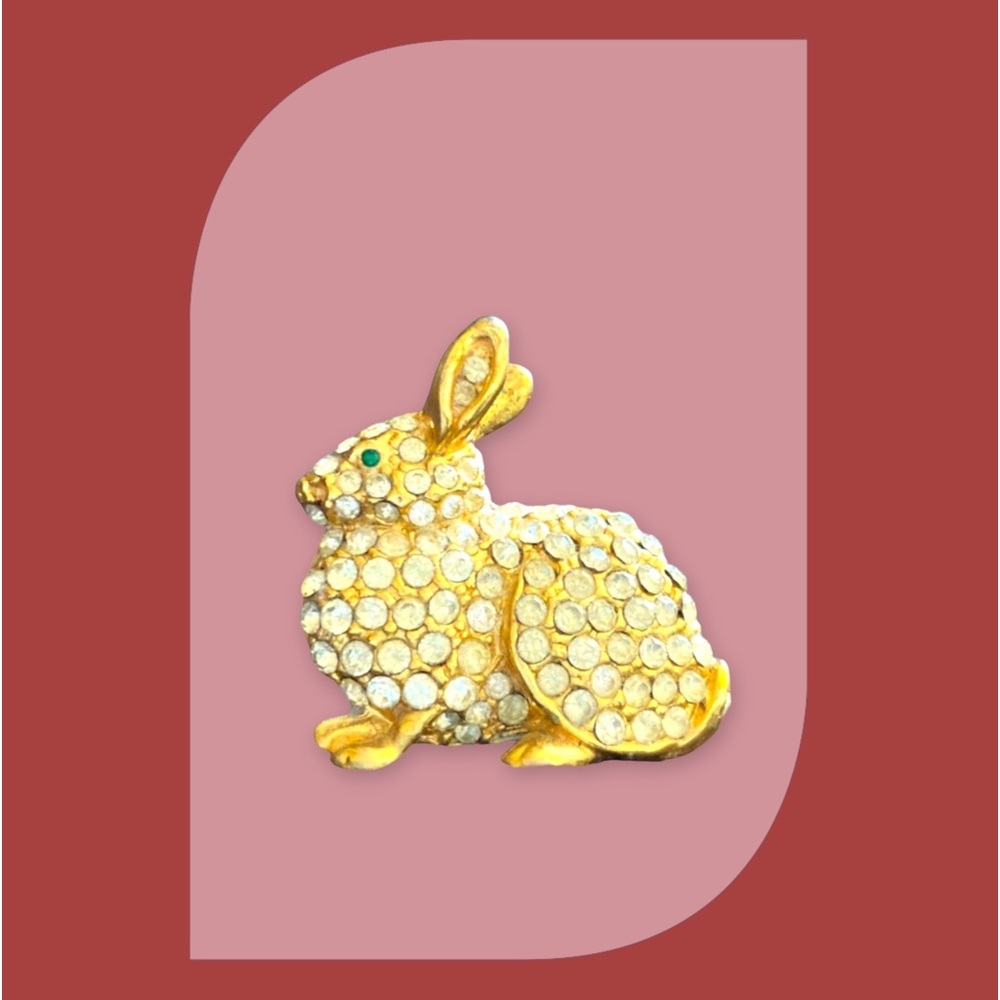 Bunny Rabbit Brooch - Picture 3 of 4